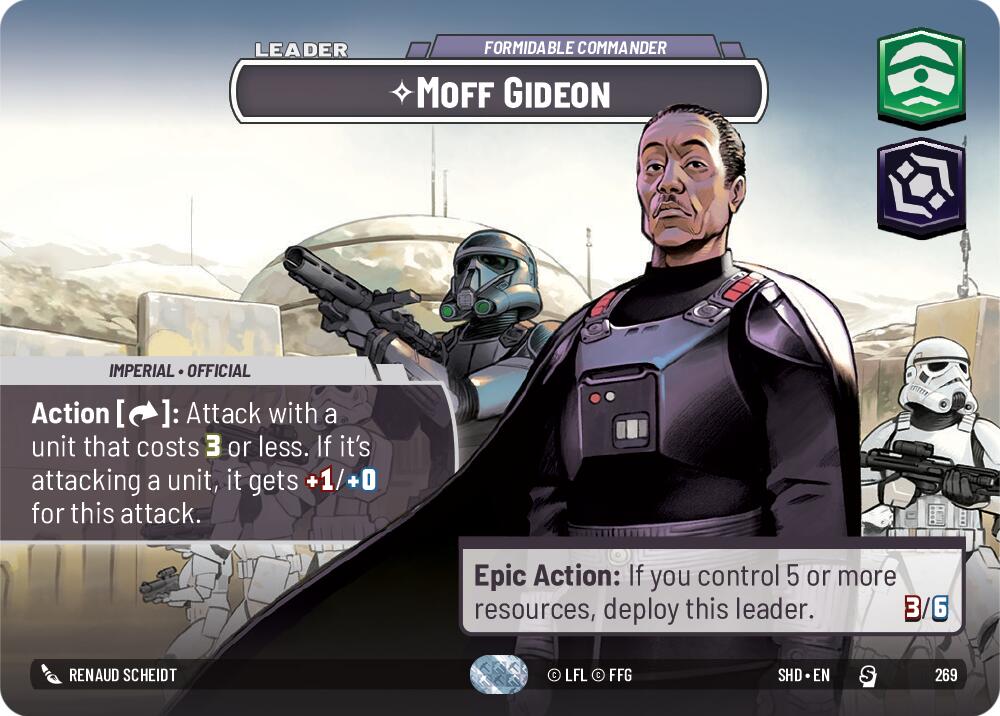 Moff Gideon - Formidable Commander (269) (Showcase) (269) [Shadows of the Galaxy] | Cards and Coasters CA