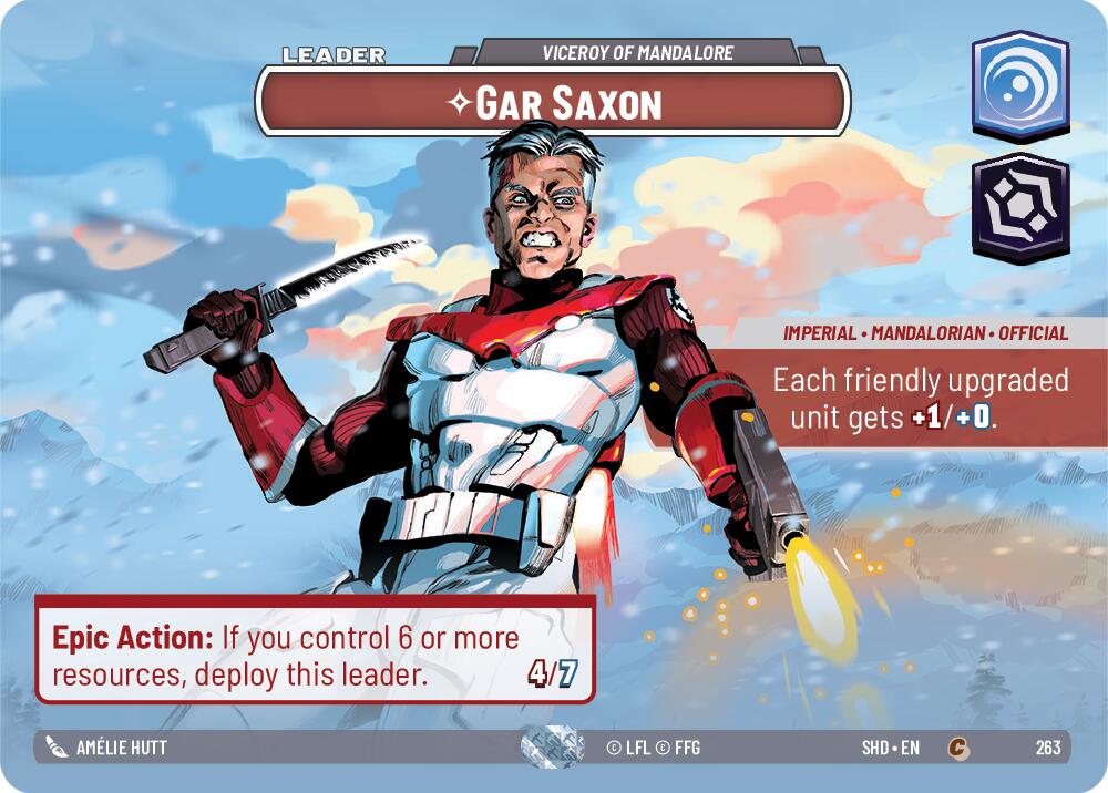 Gar Saxon - Viceroy of Mandalore (263) (Showcase) (263) [Shadows of the Galaxy] | Cards and Coasters CA