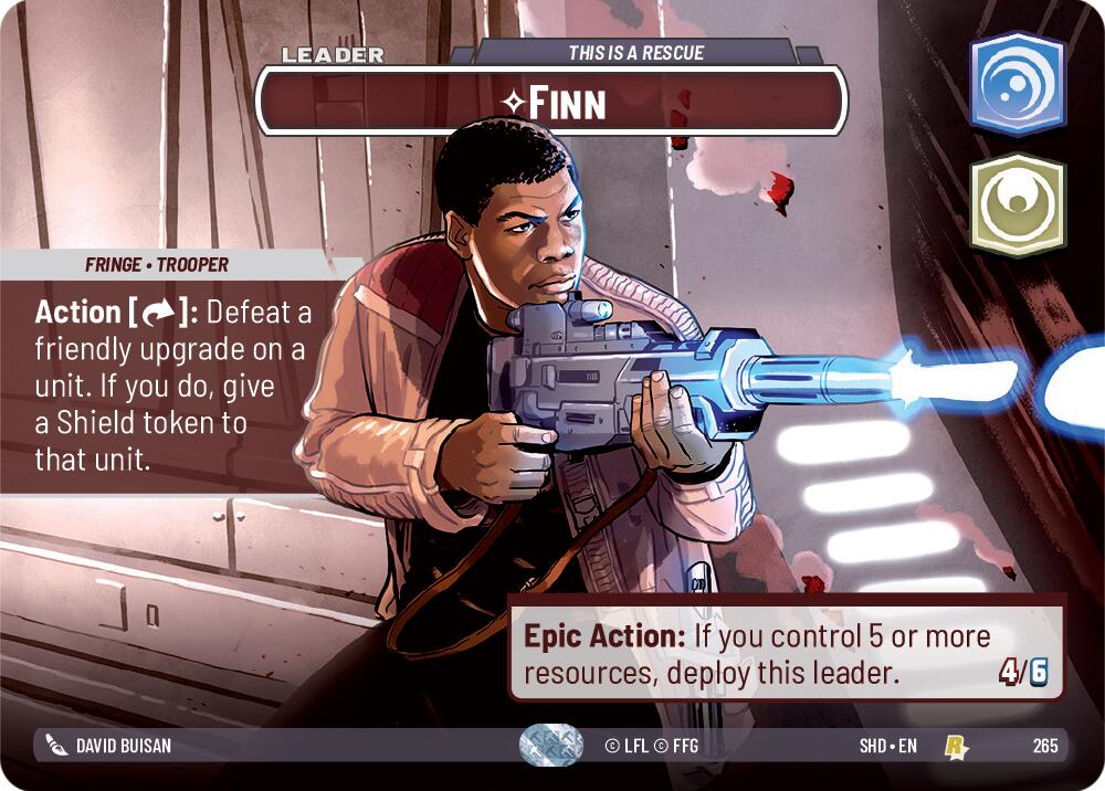 Finn - This is a Rescue (265) (Showcase) (265) [Shadows of the Galaxy] | Cards and Coasters CA