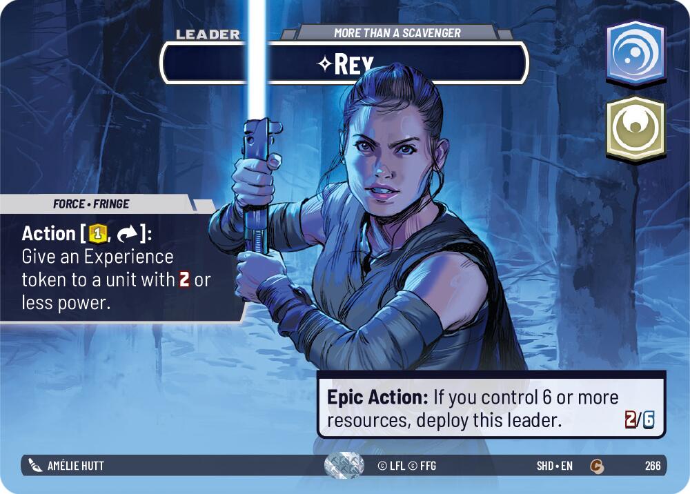 Rey - More Than a Scavenger (266) (Showcase) (266) [Shadows of the Galaxy] | Cards and Coasters CA