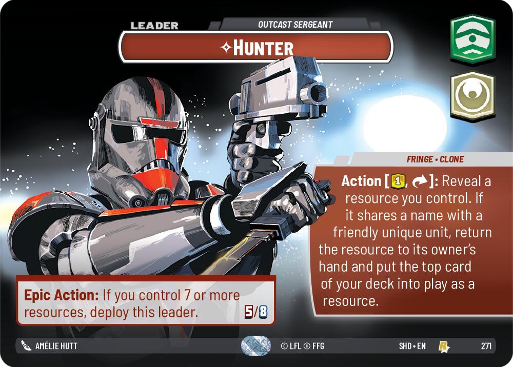Hunter - Outcast Sergeant (271) (Showcase) (271) [Shadows of the Galaxy] | Cards and Coasters CA
