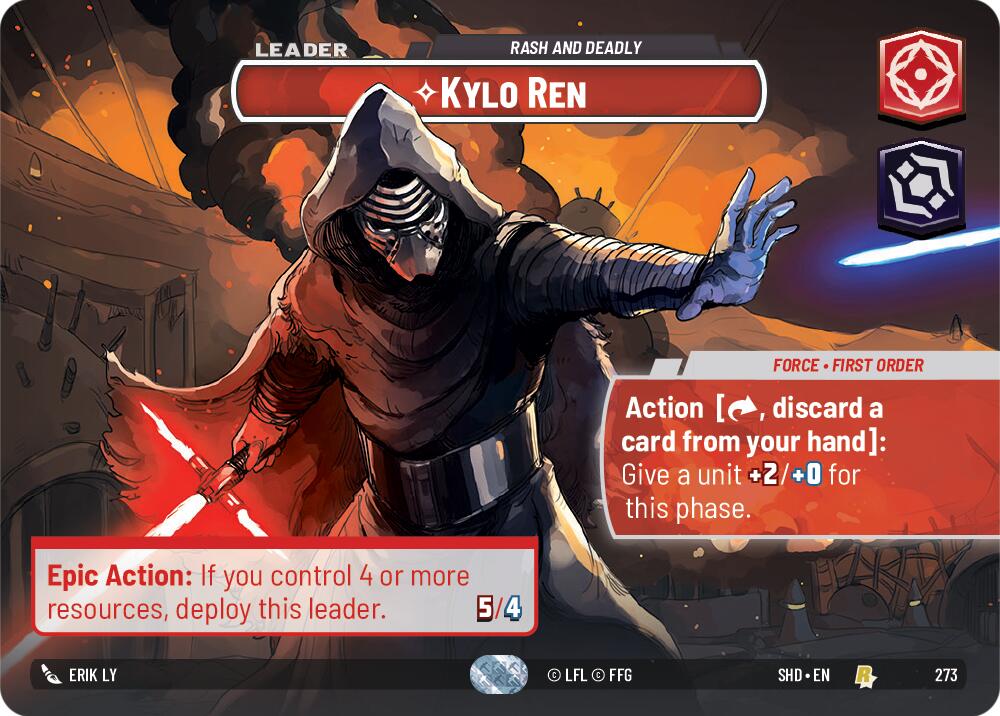 Kylo Ren - Rash and Deadly (Showcase) (273) [Shadows of the Galaxy] | Cards and Coasters CA