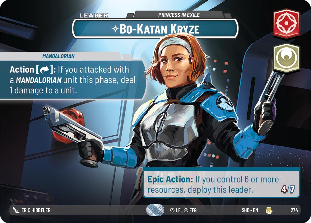 Bo-Katan Kryze - Princess in Exile (274) (Showcase) (274) [Shadows of the Galaxy] | Cards and Coasters CA