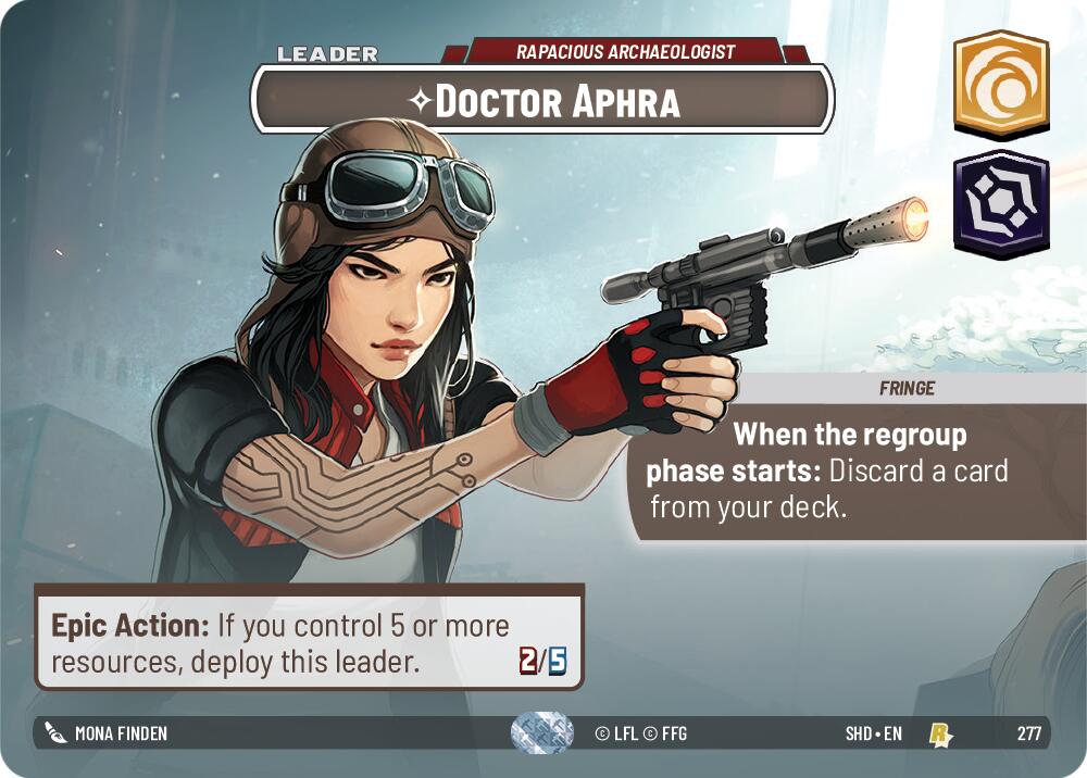 Doctor Aphra - Rapacious Archaeologist (277) (Showcase) (277) [Shadows of the Galaxy] | Cards and Coasters CA