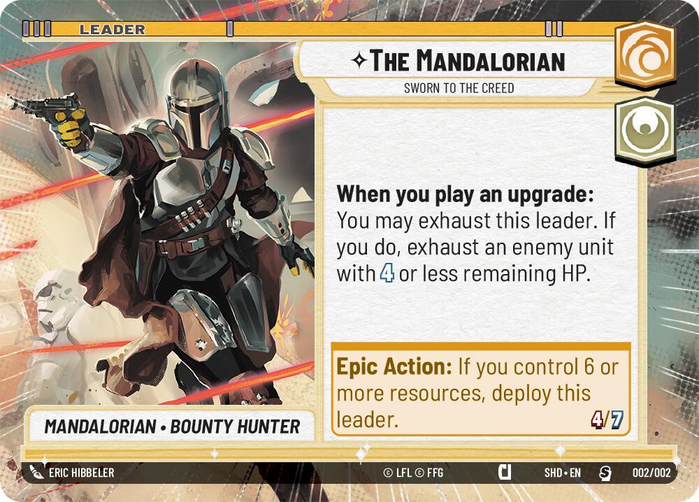 The Mandalorian - Sworn To The Creed (002/002) (Hyperspace) (Prerelease Promos) (002/002) [Shadows of the Galaxy Promos] | Cards and Coasters CA