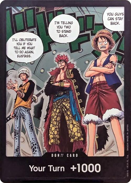 DON!! Card (Trafalgar Law, Eustass Kid and Monkey.D.Luffy) (Double Pack Set Vol. 4) [500 Years in the Future] | Cards and Coasters CA