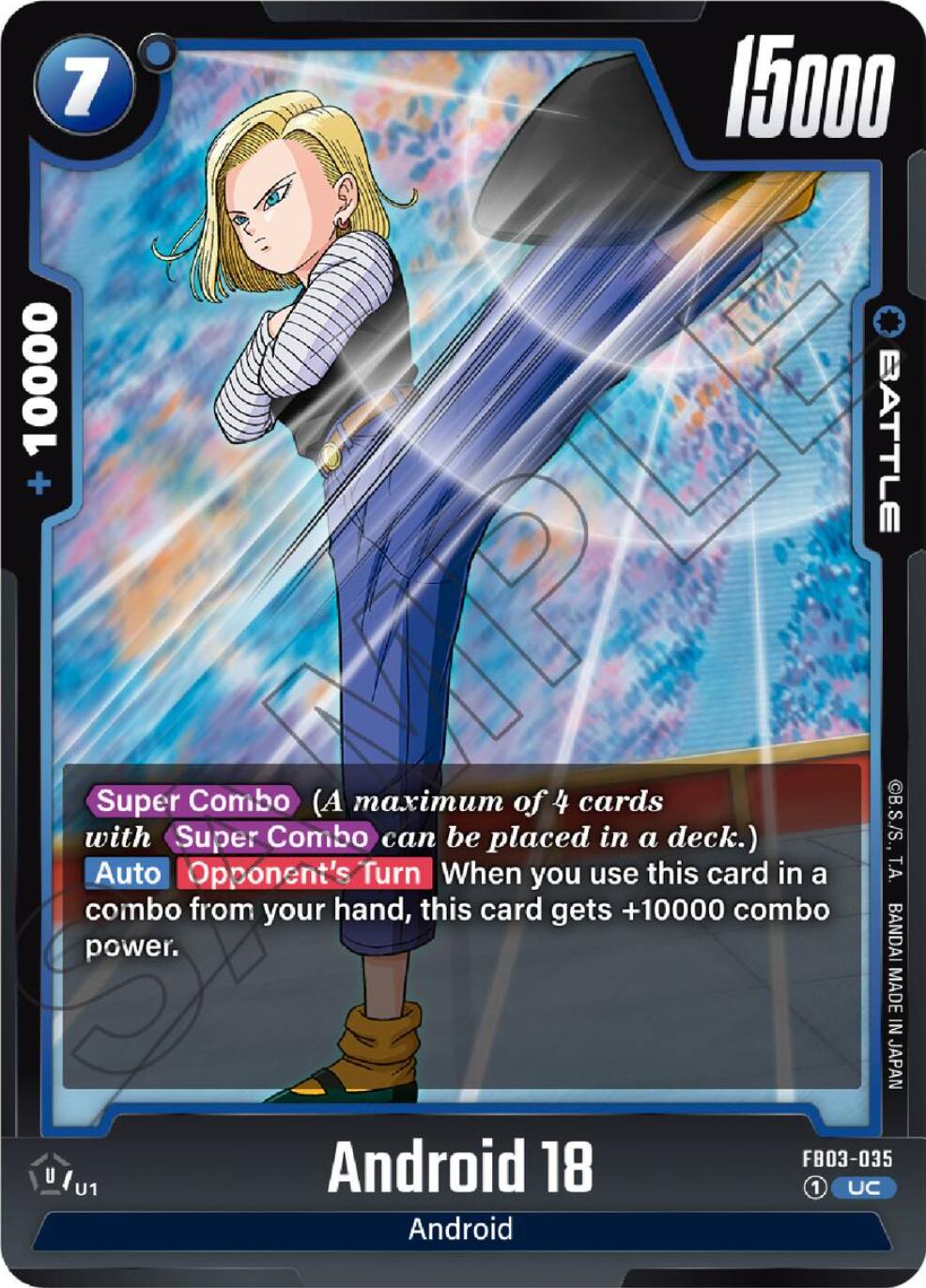 Android 18 [Raging Roar] | Cards and Coasters CA