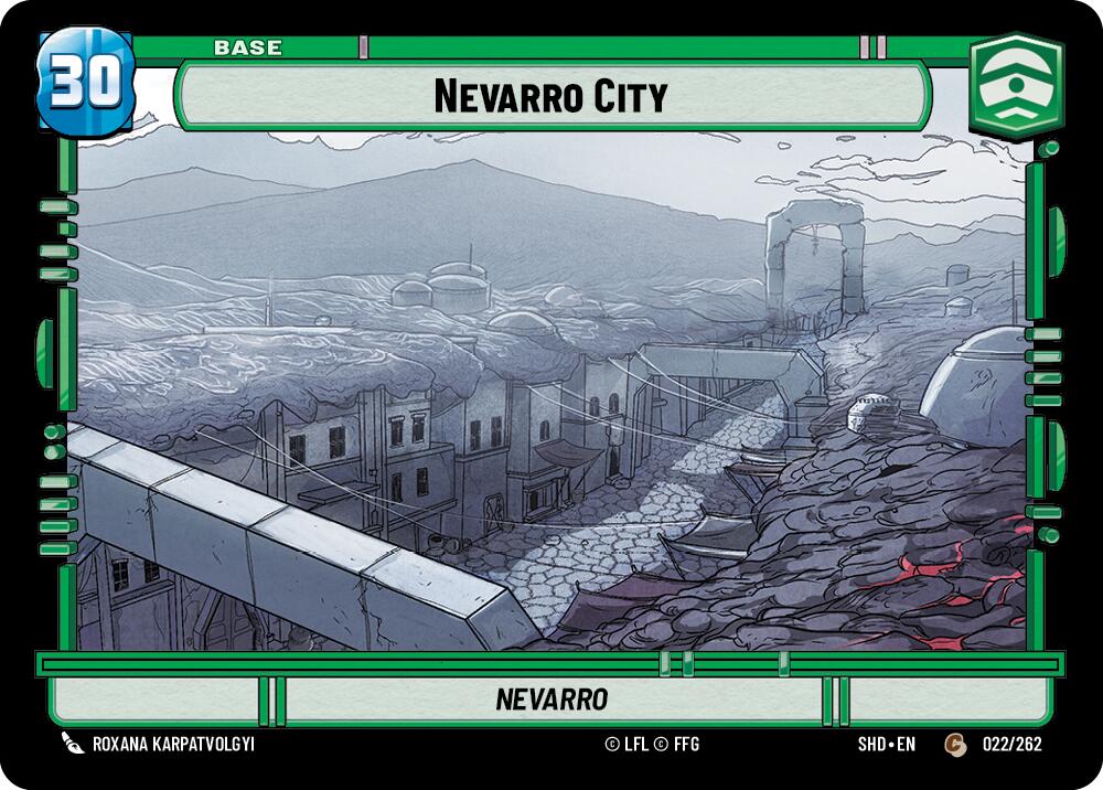 Nevarro City // Shield (022 // T02) (022 // T02) [Shadows of the Galaxy] | Cards and Coasters CA