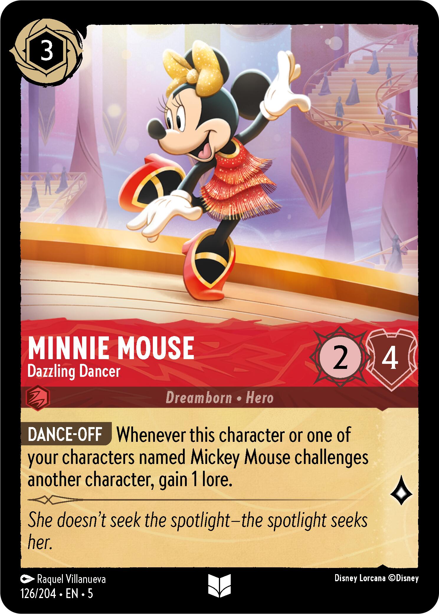 Minnie Mouse - Dazzling Dancer (126/204) [Shimmering Skies] | Cards and Coasters CA