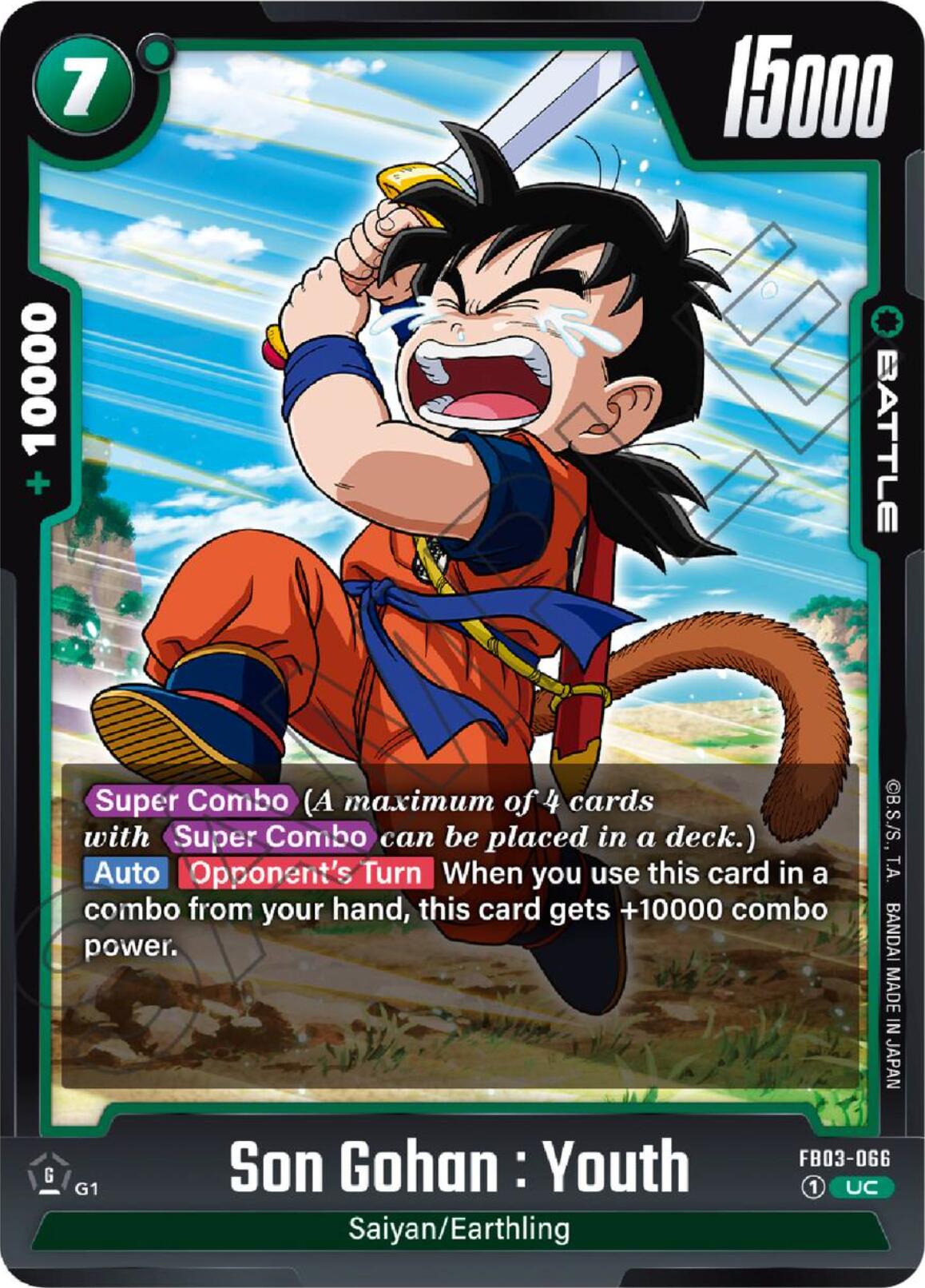 Son Gohan : Youth [Raging Roar] | Cards and Coasters CA
