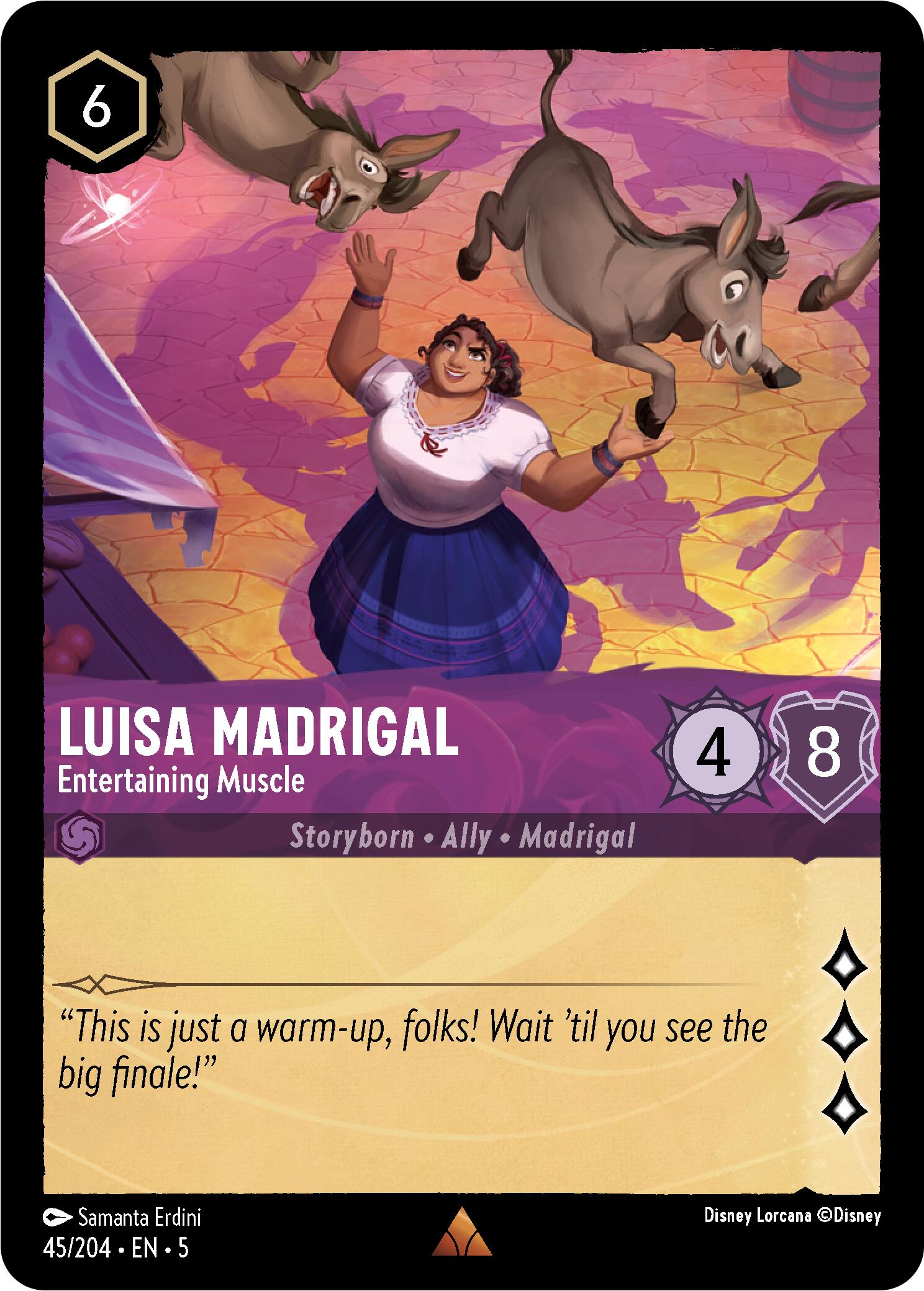 Luisa Madrigal - Entertaining Muscle (45/204) [Shimmering Skies] | Cards and Coasters CA