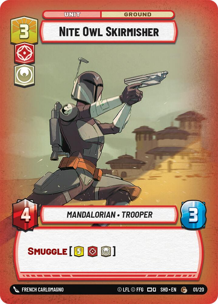 Nite Owl Skirmisher (01/20) [Shadows of the Galaxy: Weekly Play] | Cards and Coasters CA