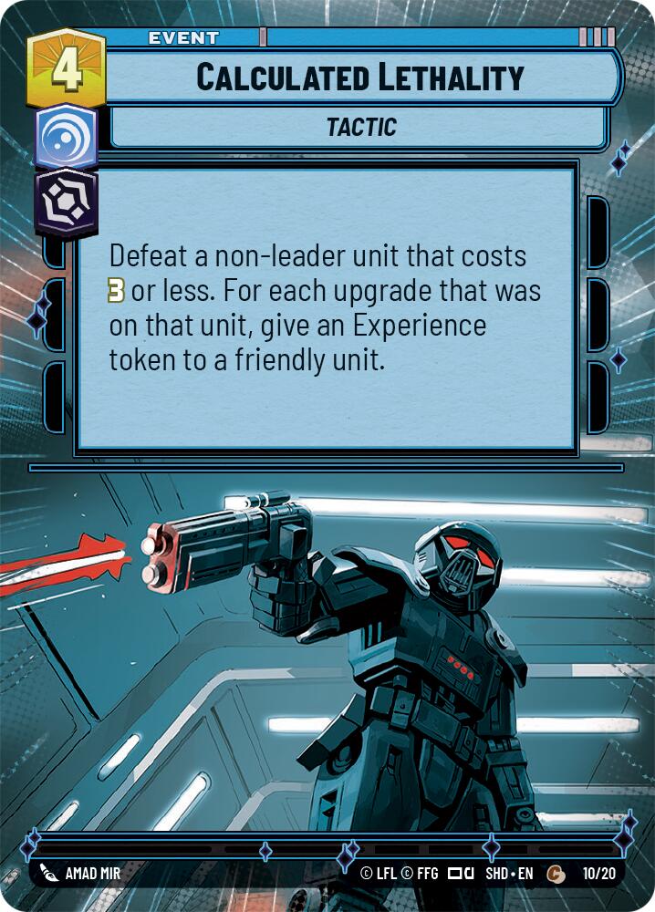 Calculated Lethality (Hyperspace) (10/20) [Shadows of the Galaxy: Weekly Play] | Cards and Coasters CA