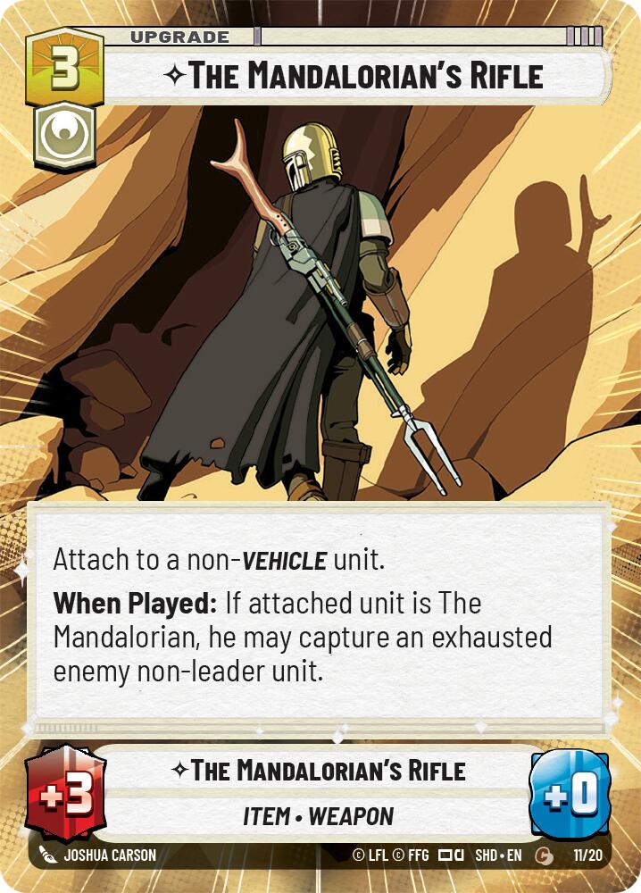 The Mandalorian's Rifle (Hyperspace) (11/20) [Shadows of the Galaxy: Weekly Play] | Cards and Coasters CA