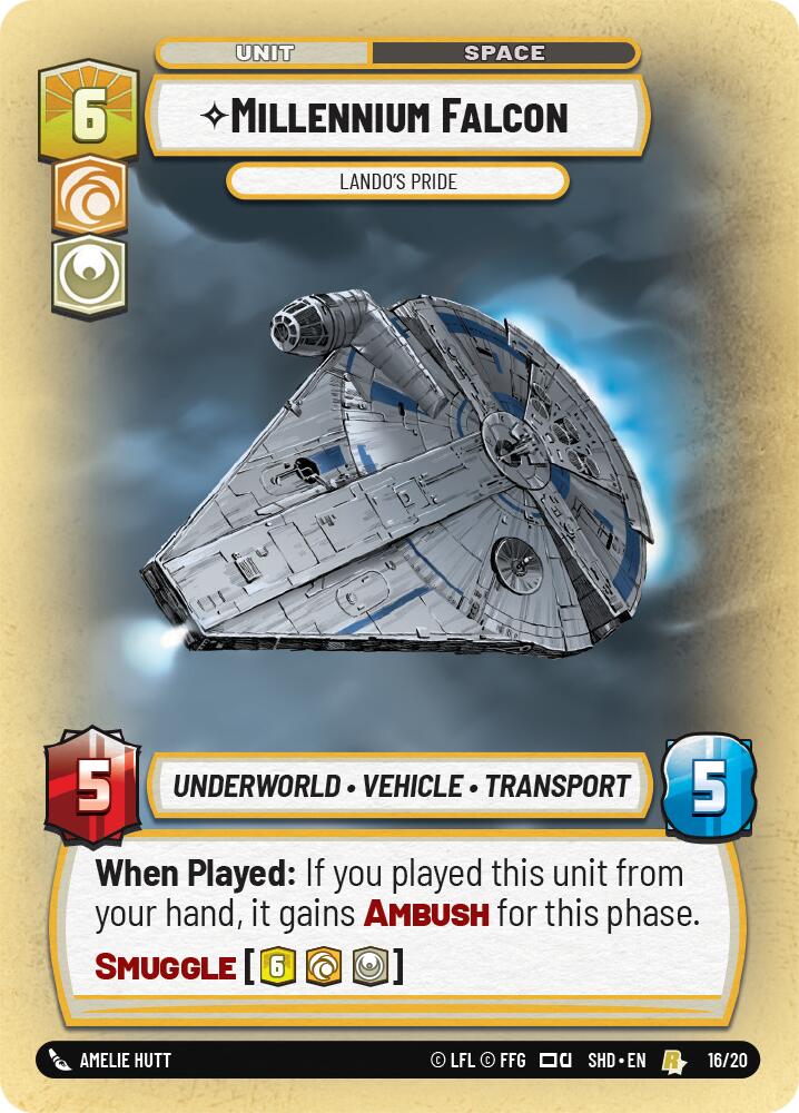 Millennium Falcon - Lando's Pride (16/20) [Shadows of the Galaxy: Weekly Play] | Cards and Coasters CA