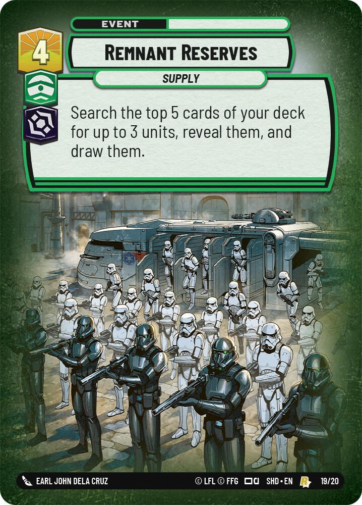 Remnant Reserves (19/20) [Shadows of the Galaxy: Weekly Play] | Cards and Coasters CA