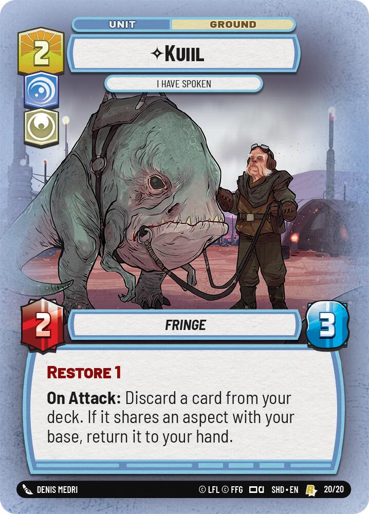Kuiil - I Have Spoken (20/20) [Shadows of the Galaxy: Weekly Play] | Cards and Coasters CA