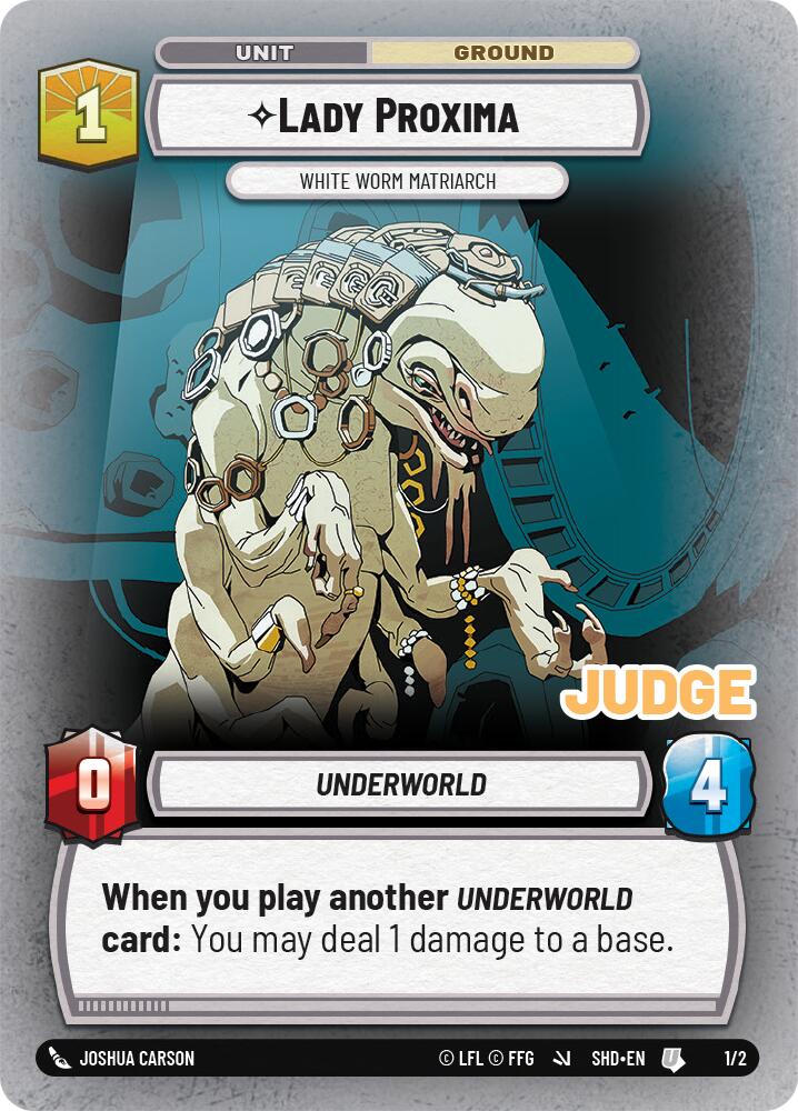 Lady Proxima - White Worm Matriarch (255/262) (255/262) [Judge Promos] | Cards and Coasters CA