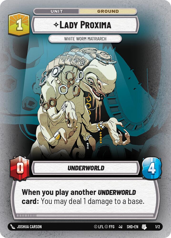 Lady Proxima - White Worm Matriarch (1/2) (1/2) [Store Showdown Promos] | Cards and Coasters CA