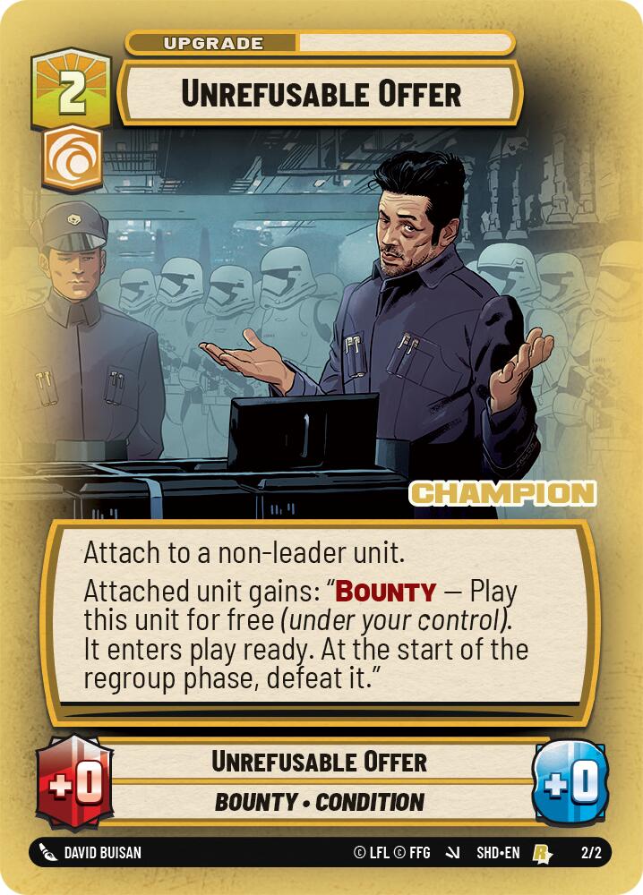 Unrefusable Offer (2/2) (Champion) (2/2) [Store Showdown Promos] | Cards and Coasters CA