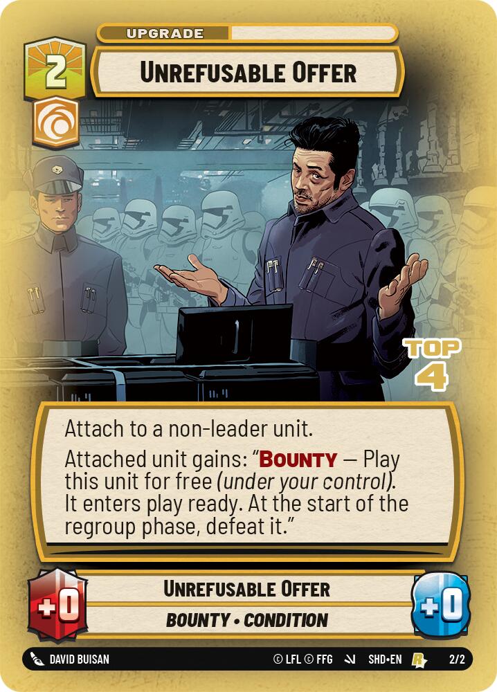 Unrefusable Offer (2/2) (Top 4) (2/2) [Store Showdown Promos] | Cards and Coasters CA