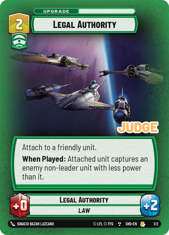 Legal Authority (1/2) (1/2) [Judge Promos] | Cards and Coasters CA
