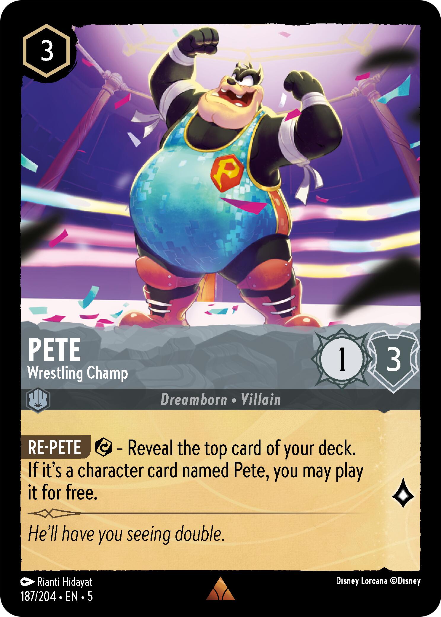 Pete - Wrestling Champ (187/204) [Shimmering Skies] | Cards and Coasters CA