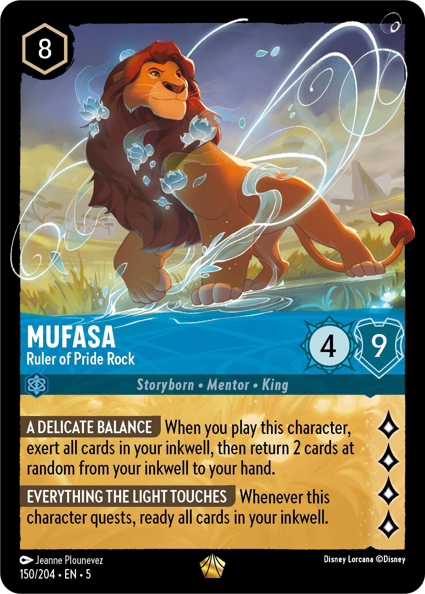 Mufasa - Ruler of Pride Rock (150/204) [Shimmering Skies] | Cards and Coasters CA