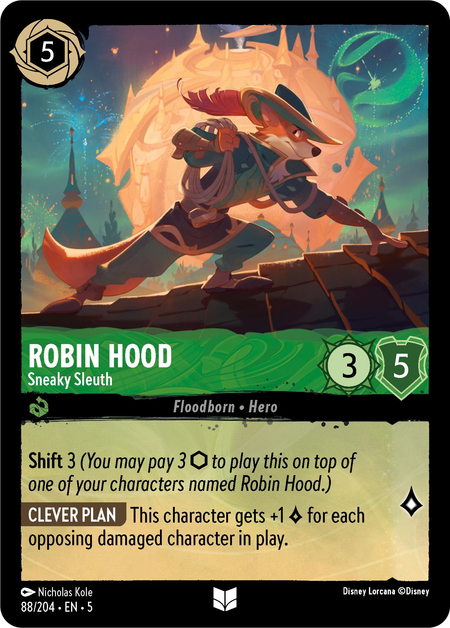 Robin Hood - Sneaky Sleuth (88/204) [Shimmering Skies] | Cards and Coasters CA