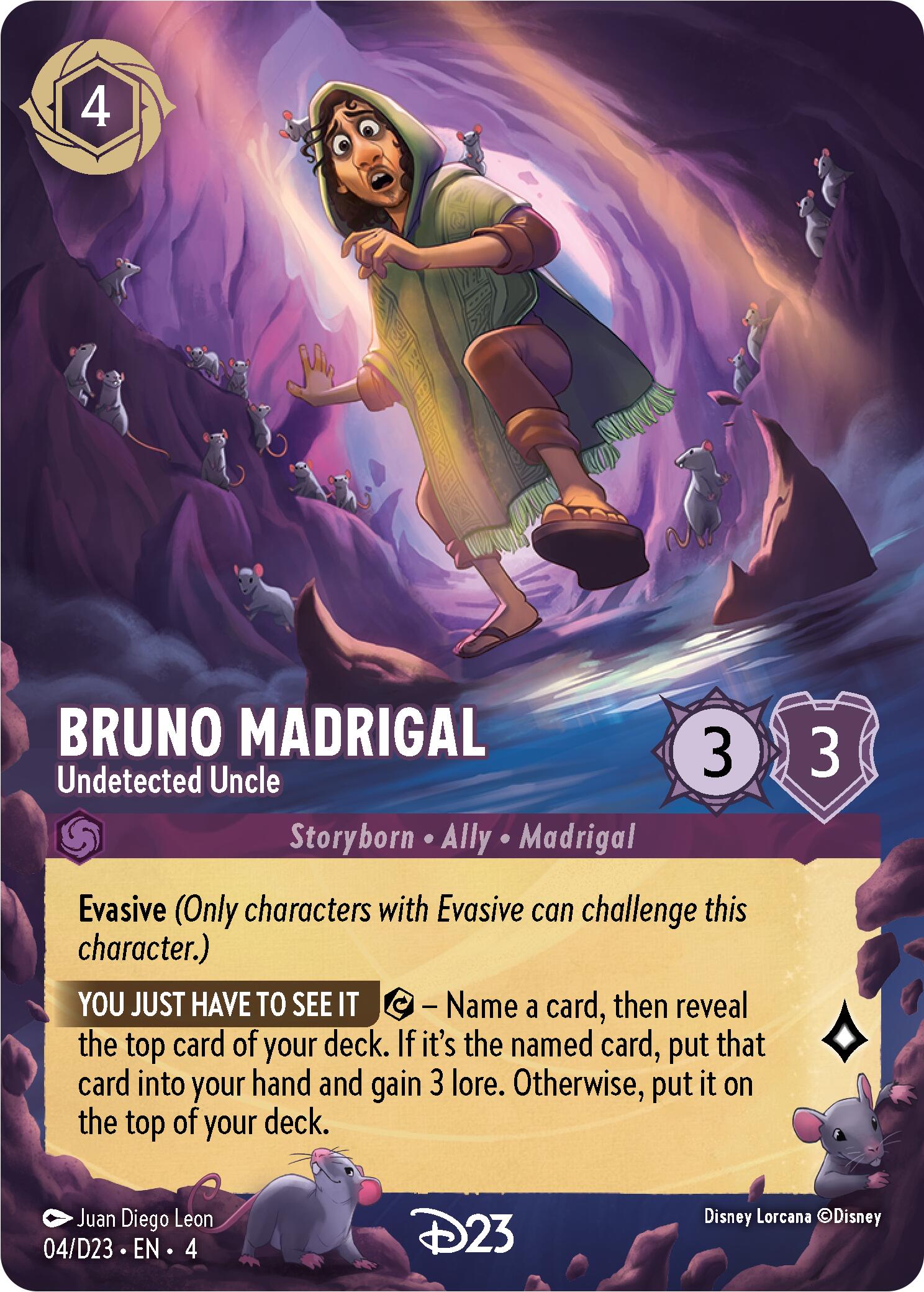 Bruno Madrigal - Undetected Uncle (4) [D23 Promos] | Cards and Coasters CA