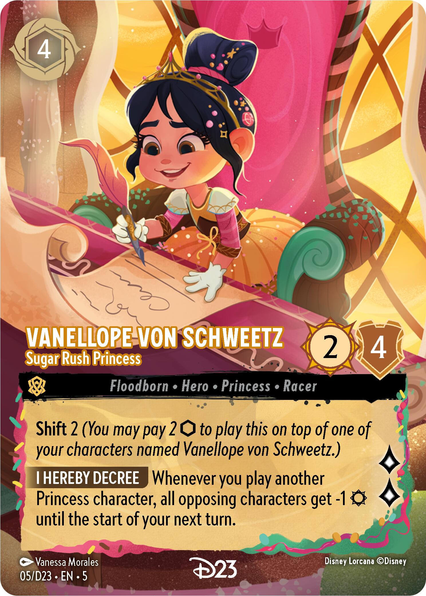 Vanellope von Schweetz - Sugar Rush Princess (5) [D23 Promos] | Cards and Coasters CA