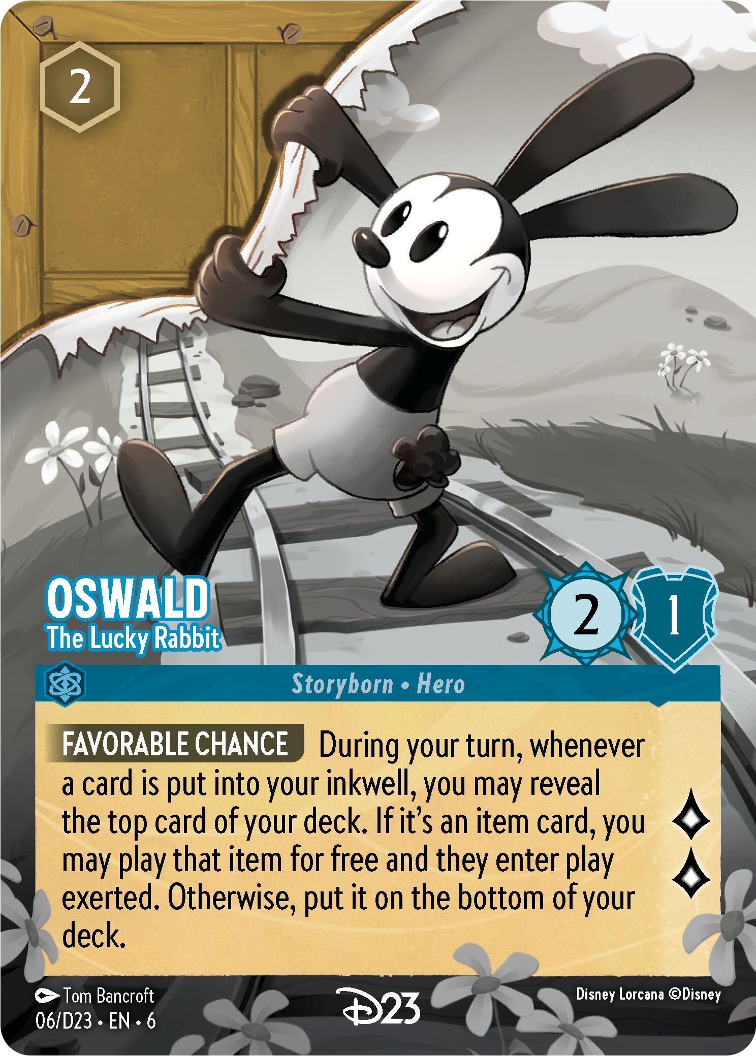 Oswald - The Lucky Rabbit (6) [D23 Promos] | Cards and Coasters CA