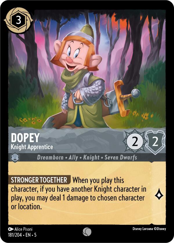 Dopey - Knight Apprentice (181/204) [Shimmering Skies] | Cards and Coasters CA