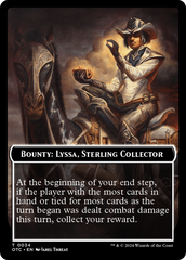 Bounty: Lyssa, Sterling Collector // Bounty Rules Double-Sided Token [Outlaws of Thunder Junction Commander Tokens] | Cards and Coasters CA