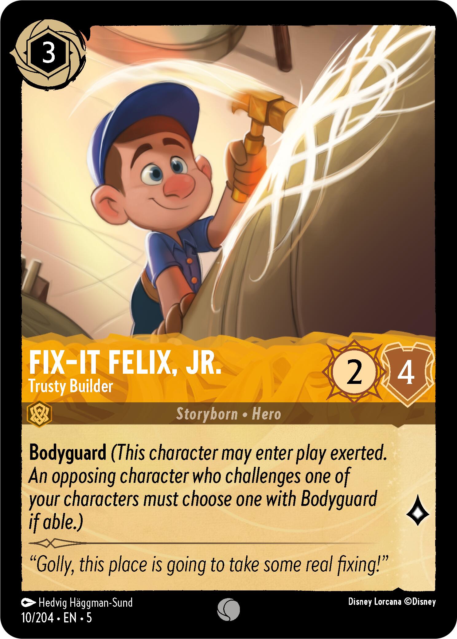 Fix-It Felix, Jr. - Trusty Builder (10/204) [Shimmering Skies] | Cards and Coasters CA