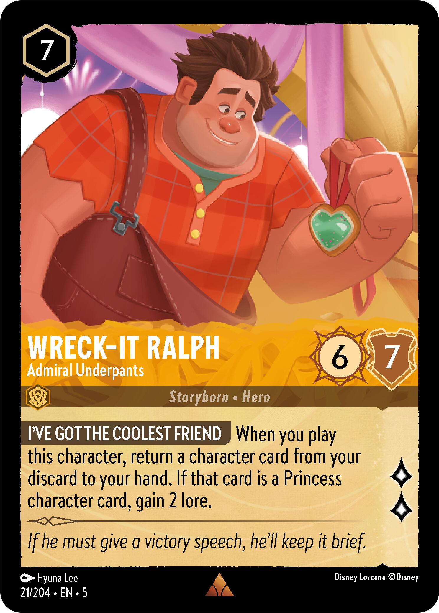 Wreck-It Ralph - Admiral Underpants (21/204) [Shimmering Skies] | Cards and Coasters CA