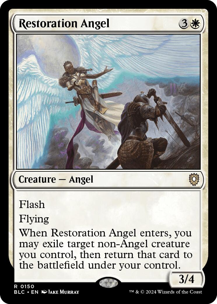 Restoration Angel [Bloomburrow Commander] | Cards and Coasters CA