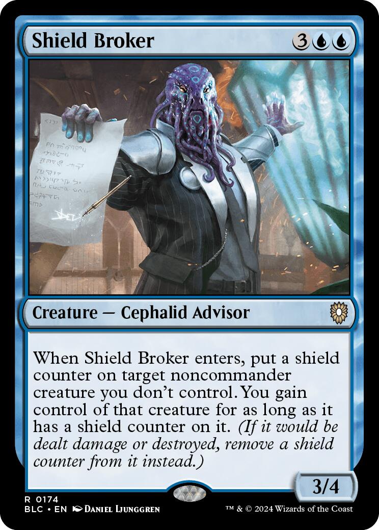 Shield Broker [Bloomburrow Commander] | Cards and Coasters CA