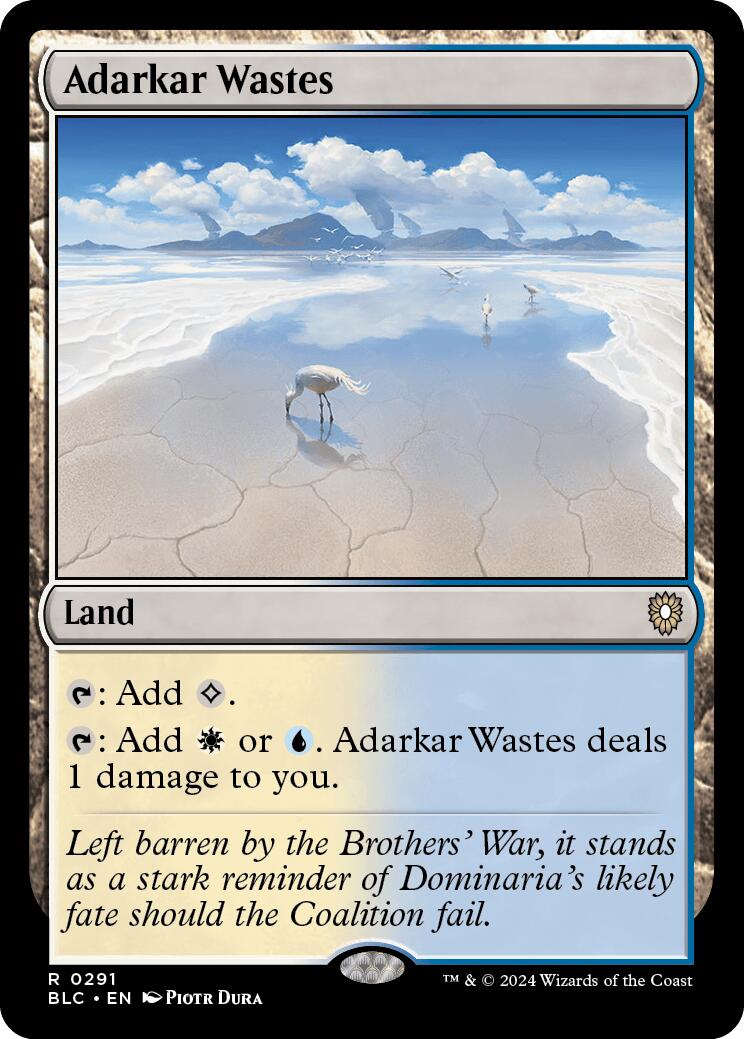 Adarkar Wastes [Bloomburrow Commander] | Cards and Coasters CA