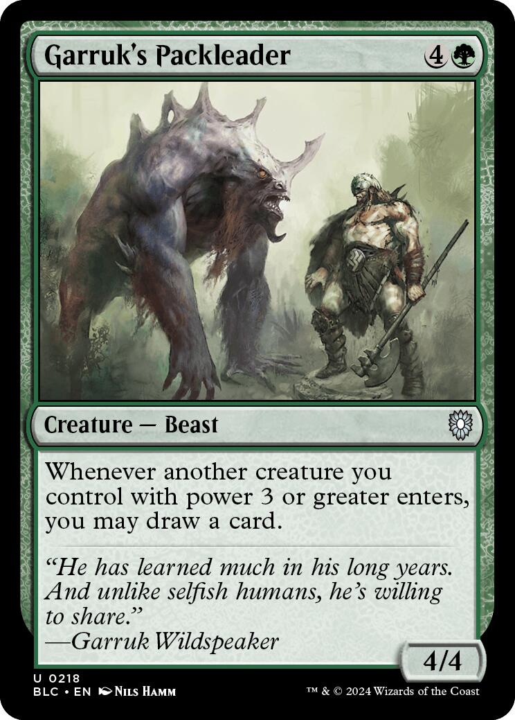 Garruk's Packleader [Bloomburrow Commander] | Cards and Coasters CA