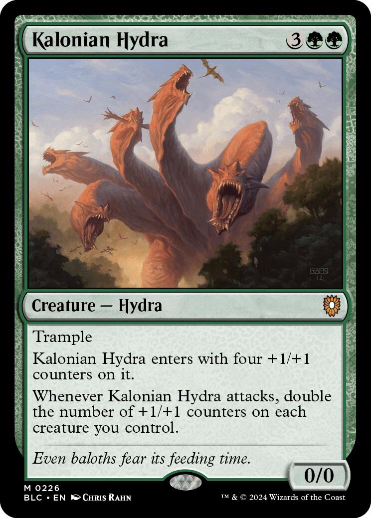 Kalonian Hydra [Bloomburrow Commander] | Cards and Coasters CA