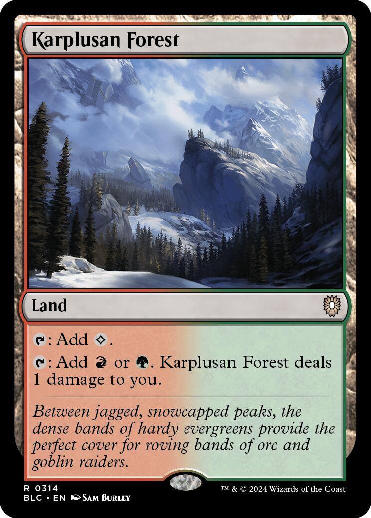 Karplusan Forest [Bloomburrow Commander] | Cards and Coasters CA