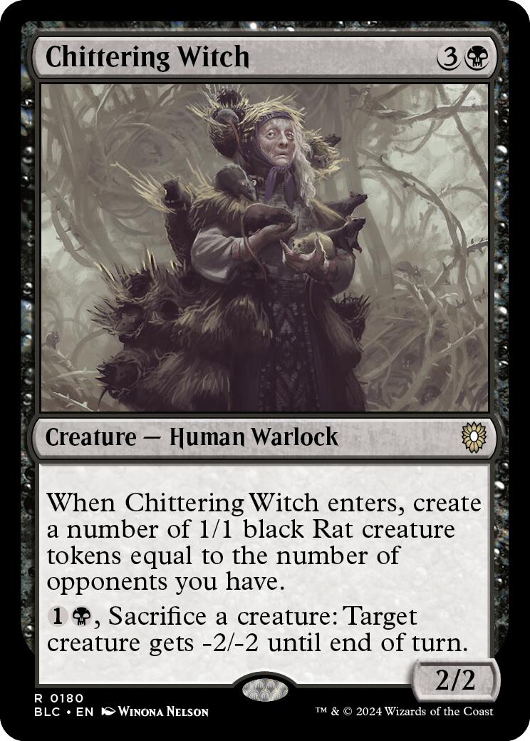 Chittering Witch [Bloomburrow Commander] | Cards and Coasters CA