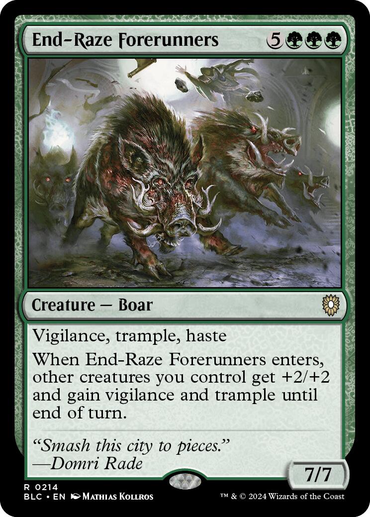 End-Raze Forerunners [Bloomburrow Commander] | Cards and Coasters CA