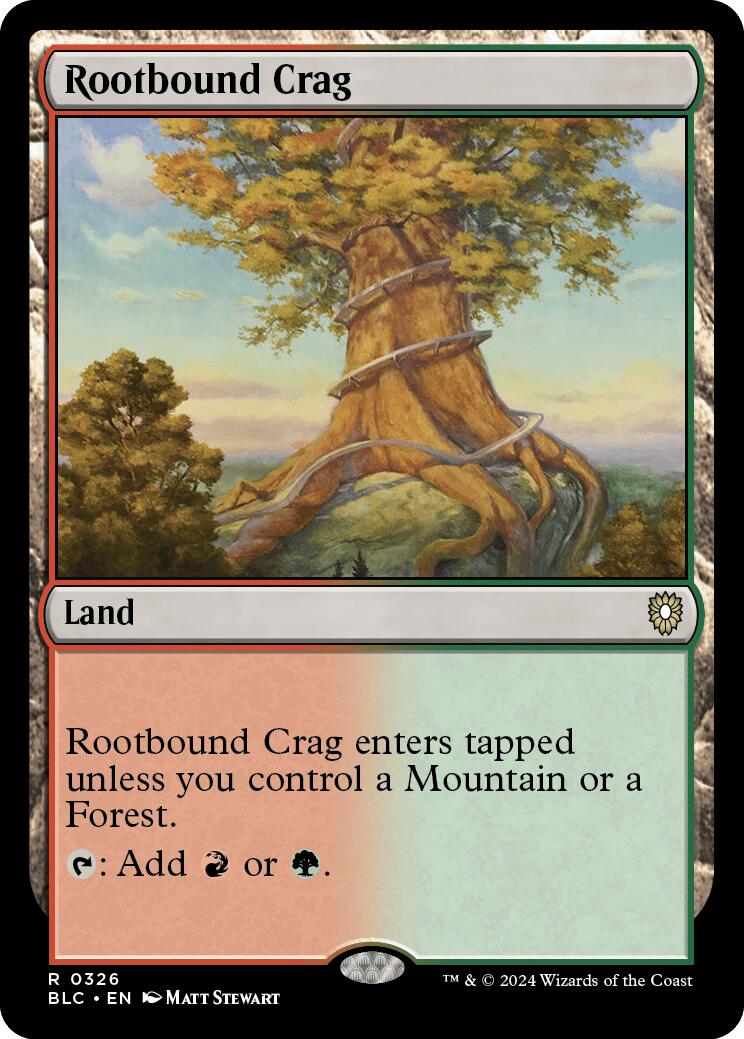 Rootbound Crag [Bloomburrow Commander] | Cards and Coasters CA