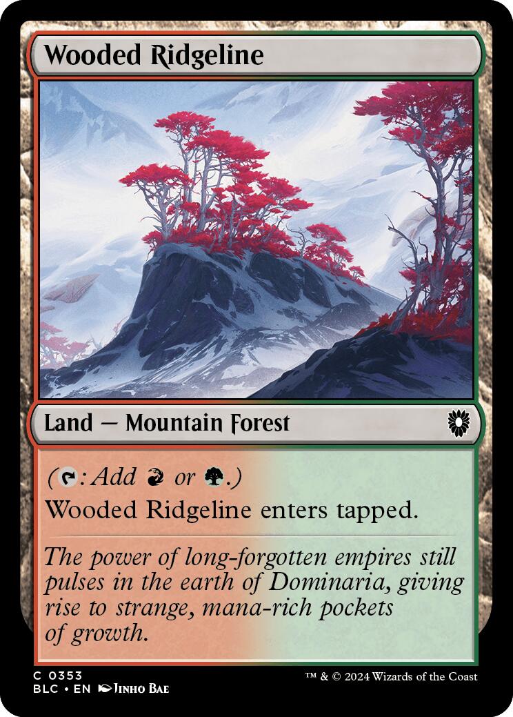 Wooded Ridgeline [Bloomburrow Commander] | Cards and Coasters CA