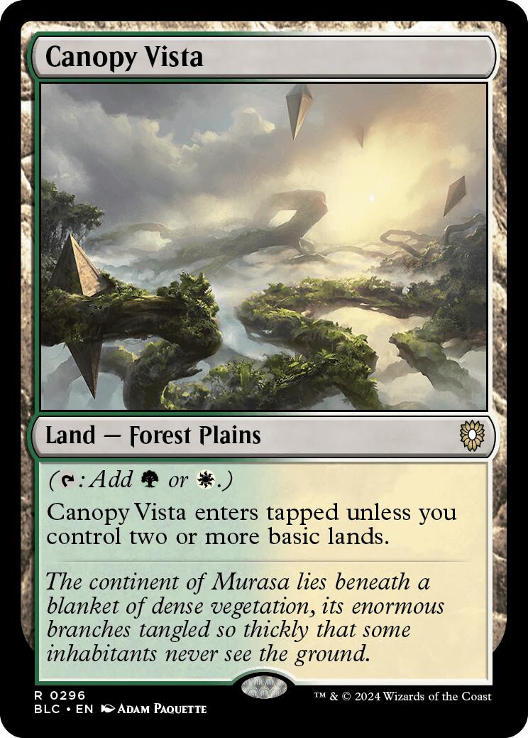 Canopy Vista [Bloomburrow Commander] | Cards and Coasters CA