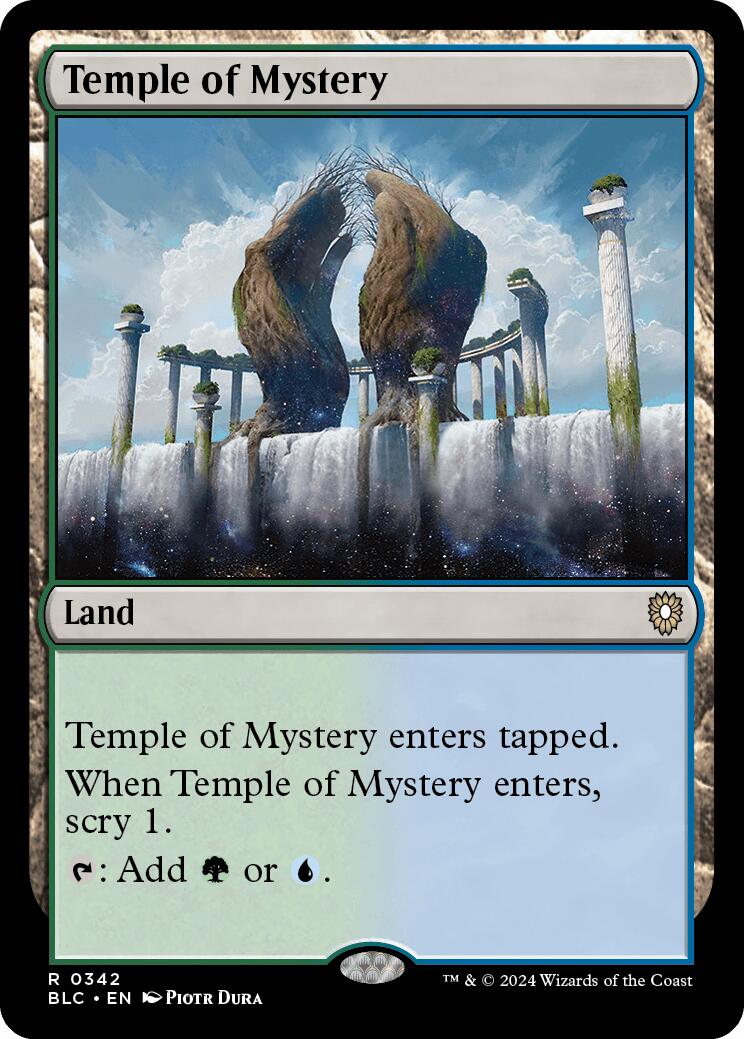 Temple of Mystery [Bloomburrow Commander] | Cards and Coasters CA