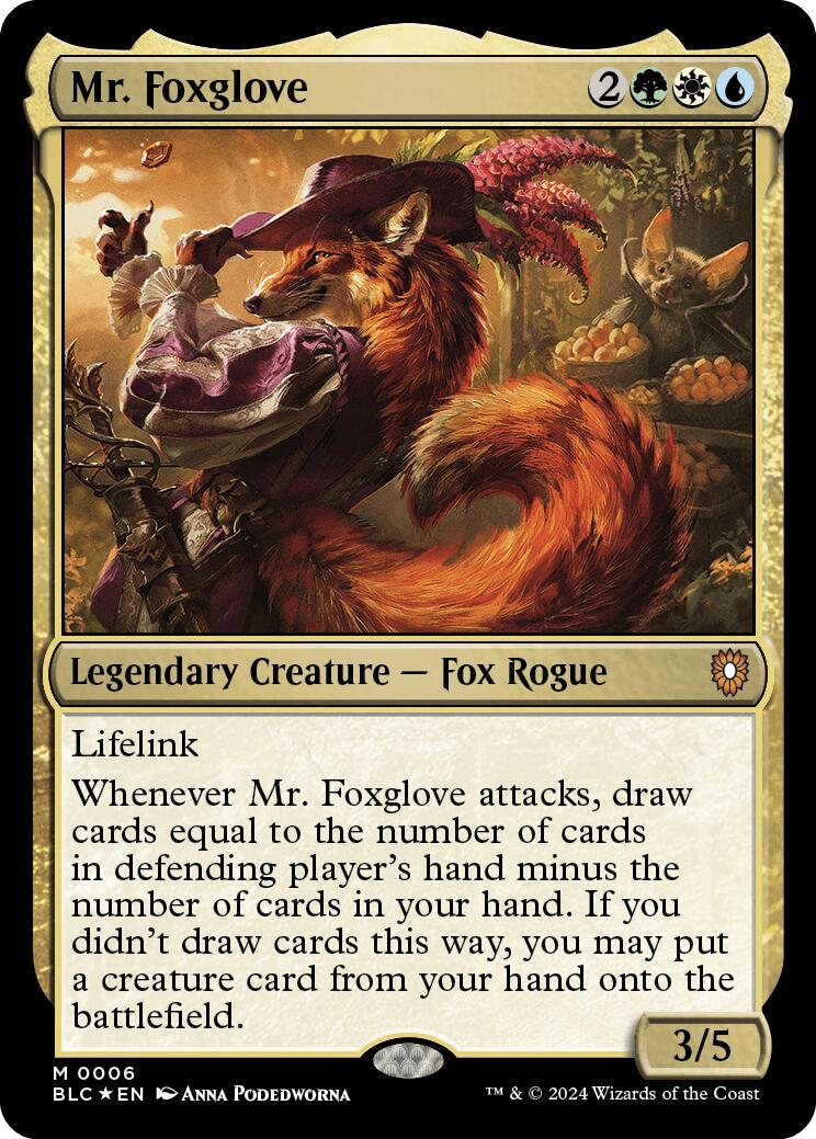 Mr. Foxglove [Bloomburrow Commander] | Cards and Coasters CA