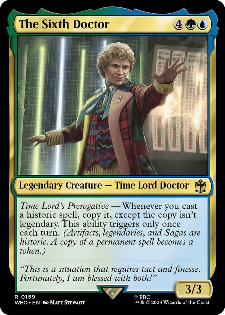 The Sixth Doctor [Doctor Who] | Cards and Coasters CA